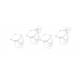 KV2 Audio Wheel kit Zestaw 4 kół obrotowych